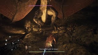 Dragon&#39;s Dogma 2 - Drake Fight at Volcanic Island (Solo fighter with buff / No Damage)