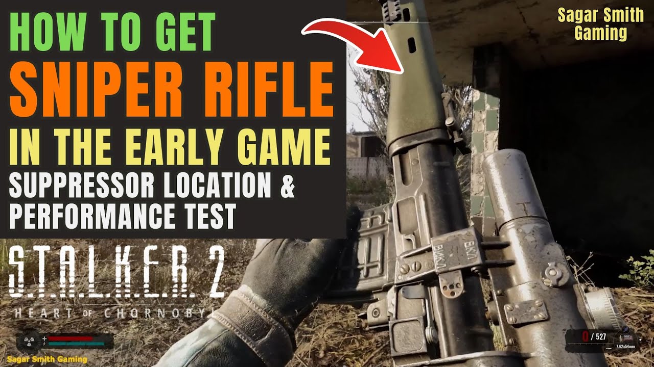 STALKER 2: Get SNIPER RIFLE in the EARLY Game | Suppressor Location  & Weapon Test | SVDM 2 Location