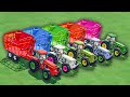Trailers Work With JOHN DEERE Tractor Of Colors | Farming Simulator 22