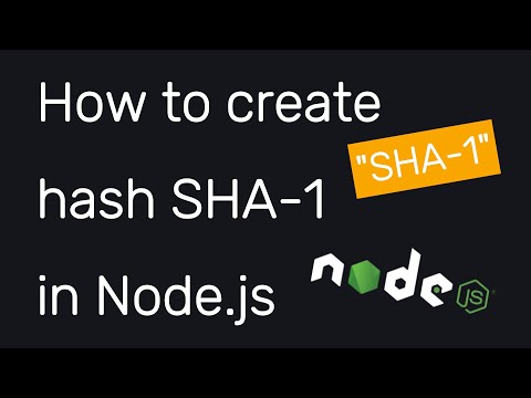 How to create hash SHA-1 (in Node.js)