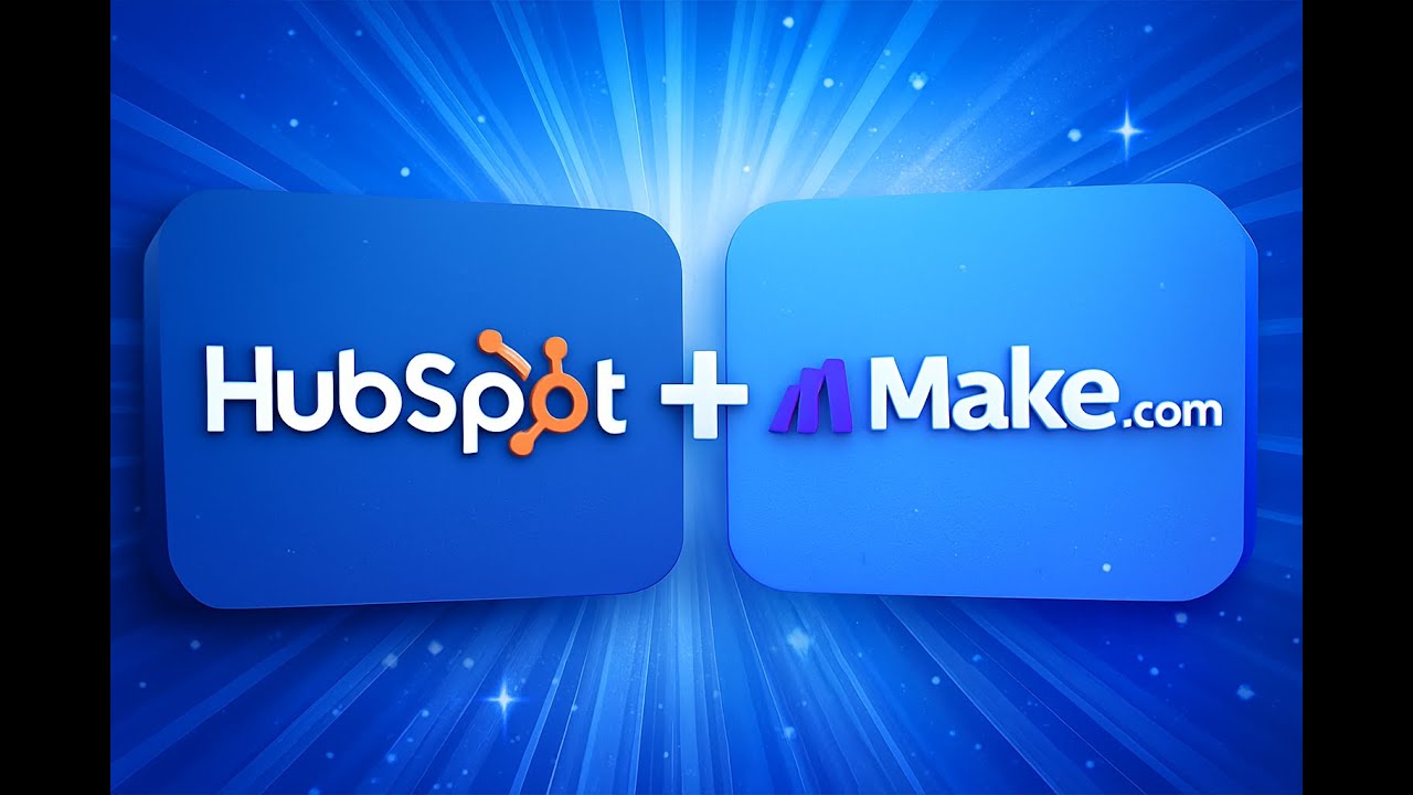Make.com and HubSpot integration overview video thumbnail