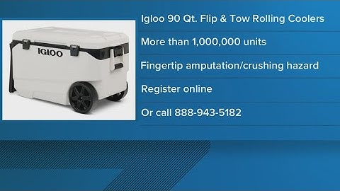 More than a million Igloo rolling coolers recalled after fingertip amputations