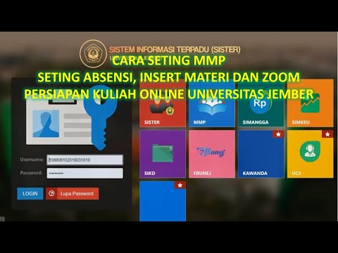 CARA SETING MMP (ABSENSI, INSERT MATERI DAN ZOOM) UNTUK PERSIAPAN KULIAH ONLINE UNIVERSITAS JEMBER