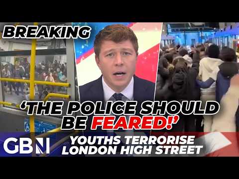 BREAKING: Youths TERRORISE London high street as families barricade in shops for safety