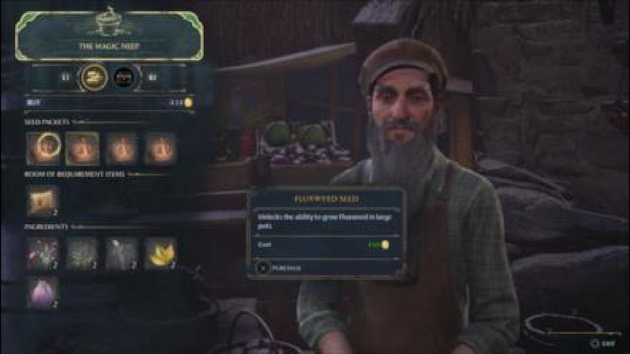 Hogwarts Legacy | How To Grow and Harvest Fluxweed - Learning FLIPENDO