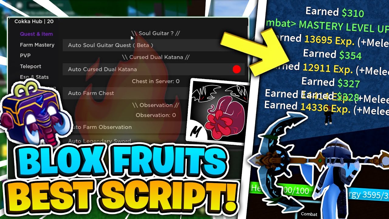 [👻 GHOST] Blox Fruits Script Hack | Auto Farm, Auto Sanguine Art ...