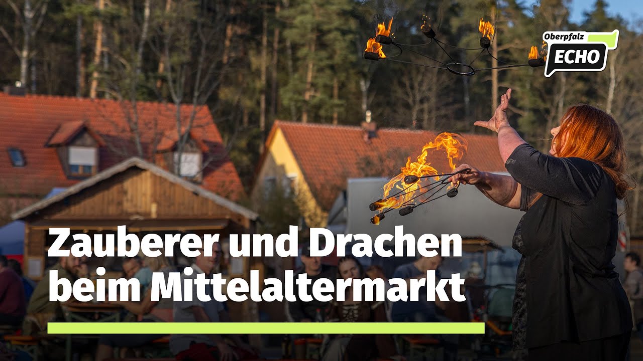 Ritter, Zauberer und Drachen katapultieren Grafenwöhr beim Mittelaltermarkt   in die Vergangenheit