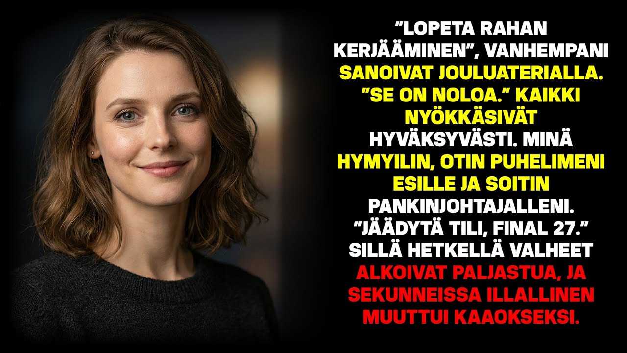 Vanhempani valehtelivat joulupöydässä – sitten tapasin pankkipäällikön.