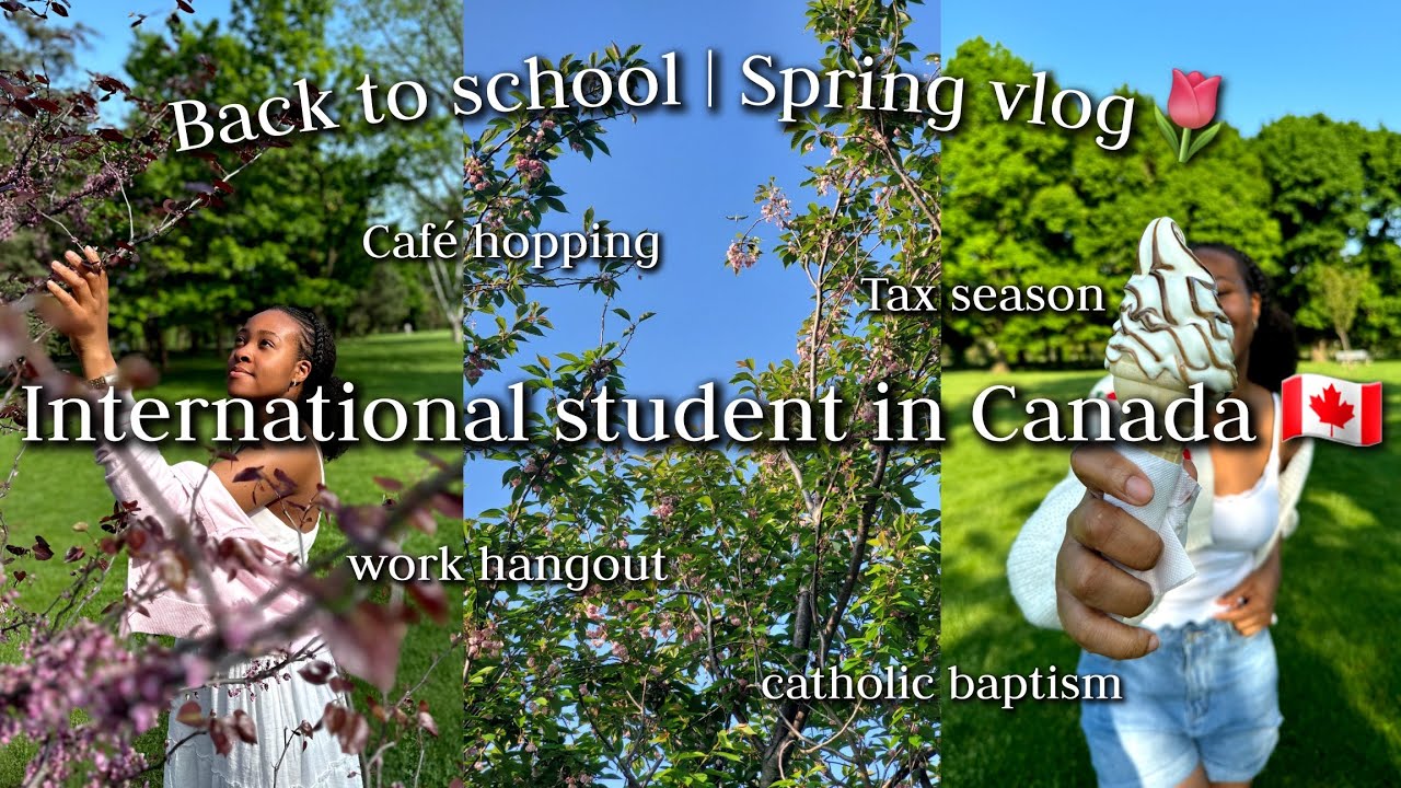 I WENT BACK TO SCHOOL😬| International Student in Canada | Cafe hopping ...