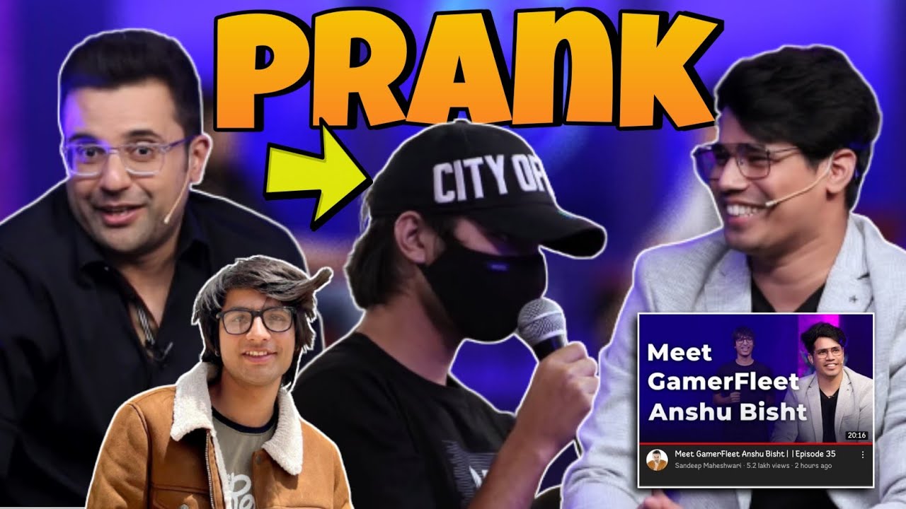 Biggest PRANK on Sandeep Maheshwari By Gamerfleet And Sourav Joshi