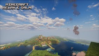 ☀️🏔️ Bright Clouds Over Seaside Village 🌊🌿 
