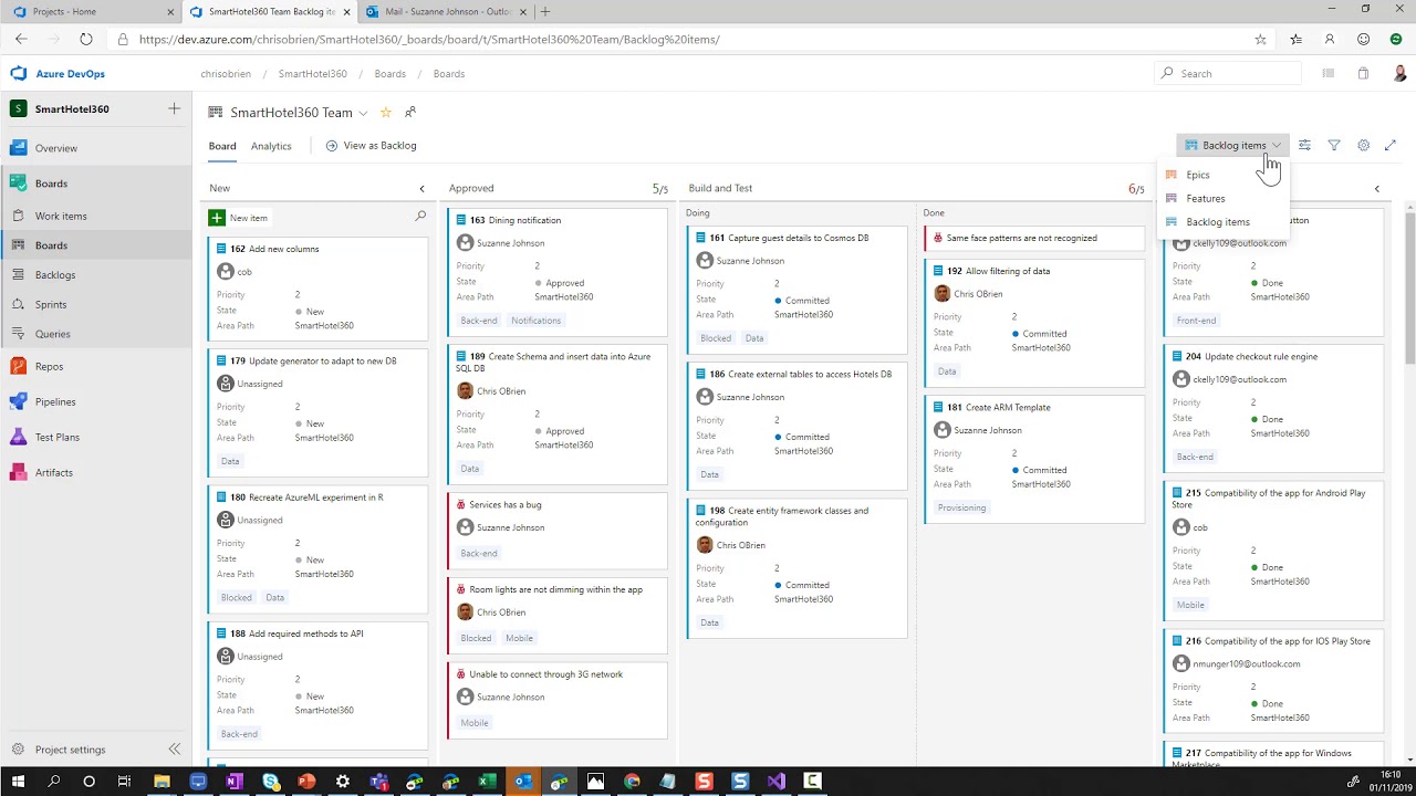Azure Devops Using Boards In An Agile Scrum Process With Captions Hot