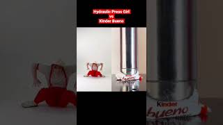 Thumbnail for I squished my favourite product! Hydraulic Press Girl vs Kinder Bueno #kinderbueno #hydraulicpress