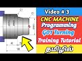 Cnc machine g01 step turning part programming tutorial  3