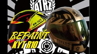 Repaint Helm Kyt R10 To Leopard Gold