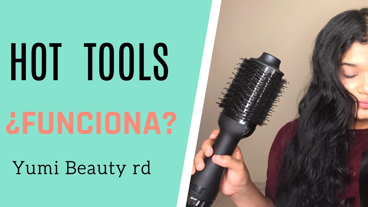 Hot Tools Cepillo Reseña en español | HOT TOOLS Professional One Step |  Cabello Lacio y Pelo Rizado - YouTube