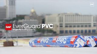The name you trust in roofing offers the material you rely on: GAF EverGuard® PVC | GAF Roofing