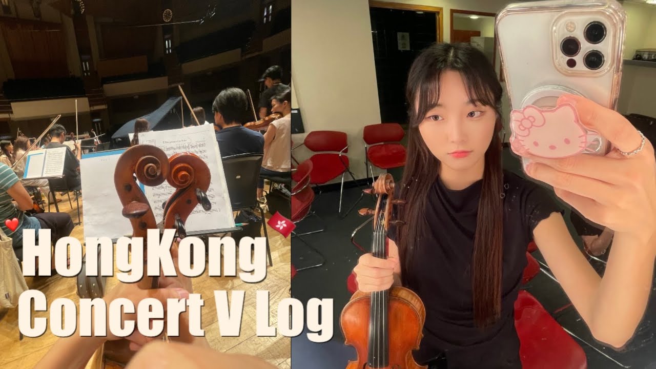 Orchestra Concert in Hongkong vlog🇭🇰🎻| rehearsals, hk food, Tsim sha tsui, AMSO