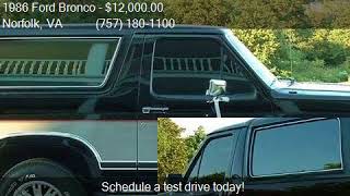 1986 Ford Bronco  for sale in Norfolk, VA 23518 at Autotrade