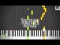 Together  peder b helland beautiful piano tutorial with synthesia
