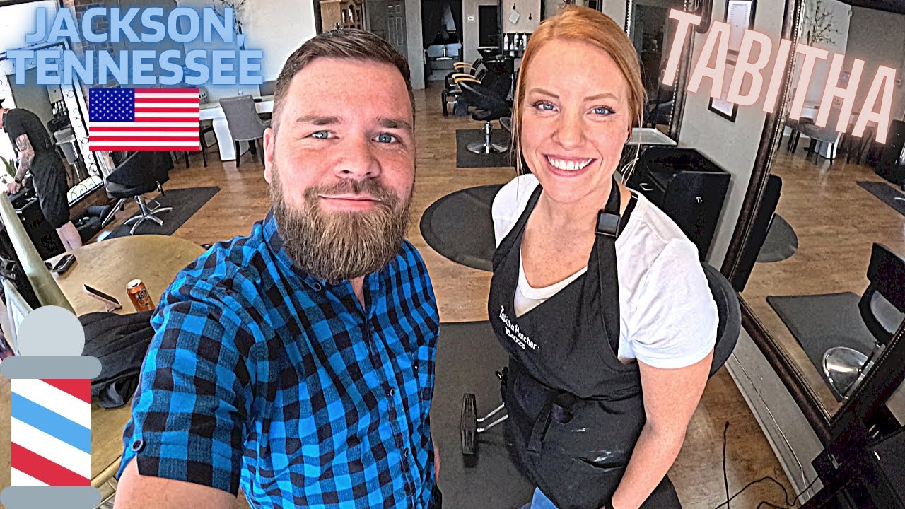 💈Haircut & Beard Trim by ‘Tabitha’ in Jackson, Tennessee 🇺🇸 ASMR UNEDITED YouTube