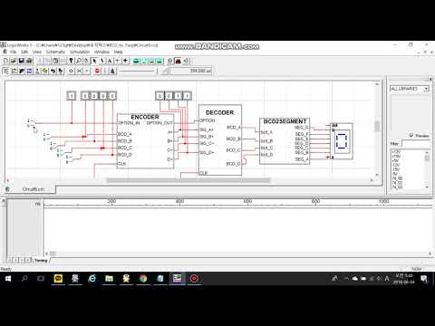 7 segment display logic design simulation