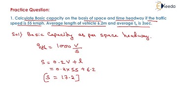 1st Numerical of Basic Capacity - Traffic Engineering - Transportation Engineering - I