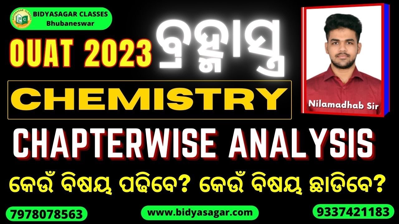 OUAT Chemistry | Chapterwise Analysis | Previous Year