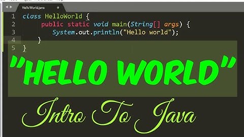 Hello World - Intro to java #1 (using SUBLIME) - Java programs for beginners