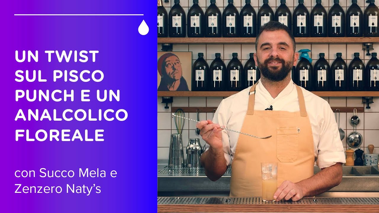 Un twist sul Pisco Punch twist e un analcolico floreale: come farli con il succo  di mela e zenzero