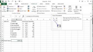 Microsoft Excel - Tracing Formula Cells Wealth