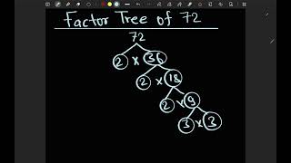 Factor Tree of 72 l Factor Tree Method