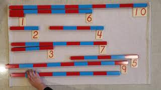 NUMBER RODS & CARDS Presentation 2; association out of order numeral for ages 4 and above.
