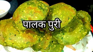 पालक पुरी | How to make palak Puri | palak Puri recipe | Puri recipe | spinach Puri recipe