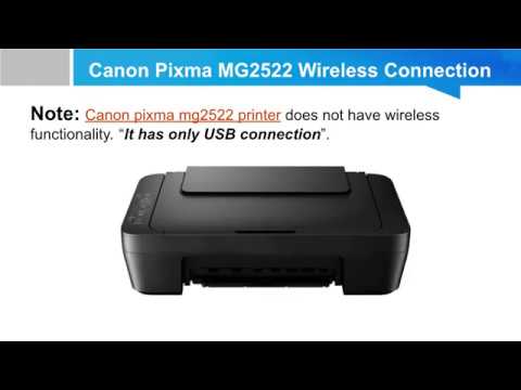 how to setup a canon pixma mg2522 on a macbook air