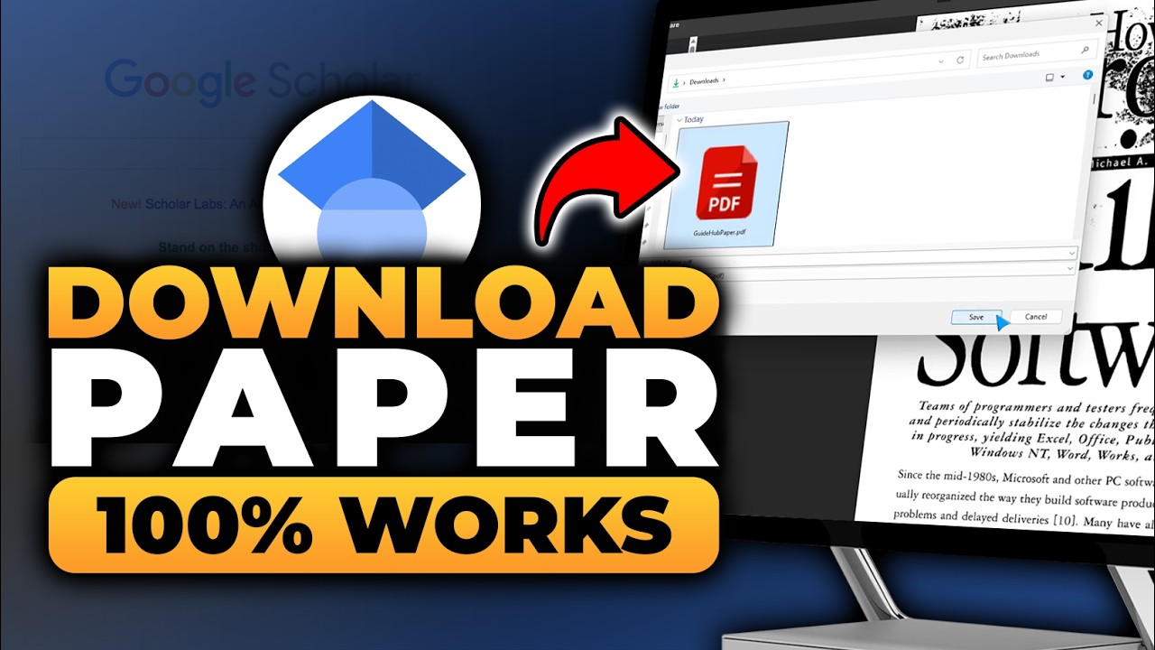 Google Paper How To Download Paper From Google Scholar (FREE) | FAST & EASY | 100% ...