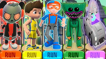 Combo panda vs paw patrol run vs blipp vs huggy buggy vs spy ryan Gameplay | Ryan