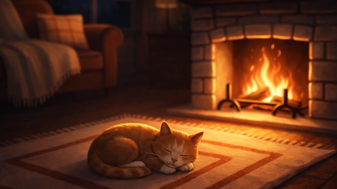 The Fire Was Still On — So I Stayed | Warm Fireplace Ambience