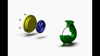 Centrifugal Pump Exploded Animation  in SolidWorks