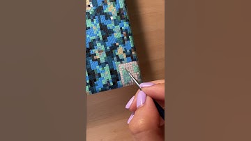 Artist shows the process of painting a pixel style piece!
