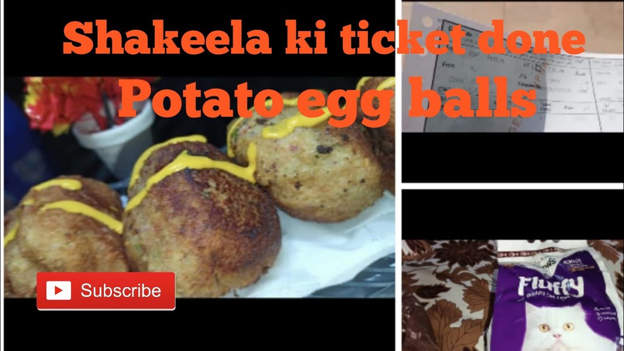 Shakeela ki ticket done/potato egg balls recipe/jack ka khana/sonuu ki duniya YouTube