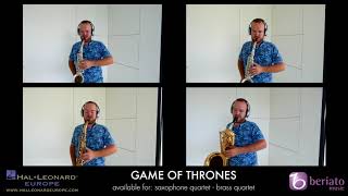 Game Of Thrones Arr By Emma Philips - For Saxophone Quartet