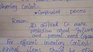 Inventory Control + Types lecture 14 Math601