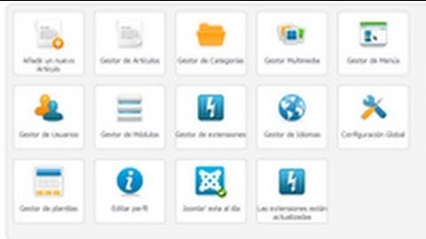 El panel de configuración de joomla unidad 2/4