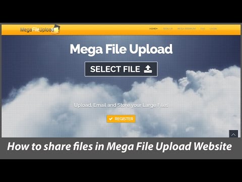 How to share files in Mega File Upload Website
