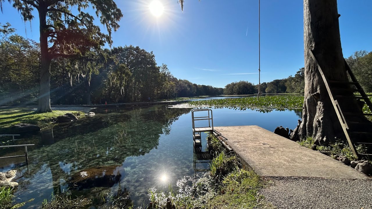 Посещение парка Уокисса-Спрингс в округе Джефферсон, Флорида.