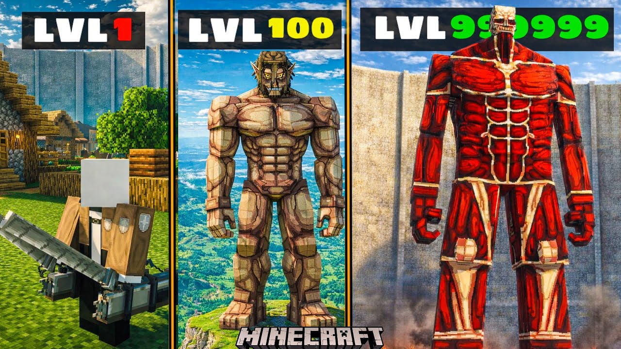 တိုင်တန်ဘုရင်တစ်ယောက်အနေနဲ့ 24 နာရီအသက်ရှင်ခဲ့ပါတယ်။ 24 Hours in Minecraft Attack on Titan Update