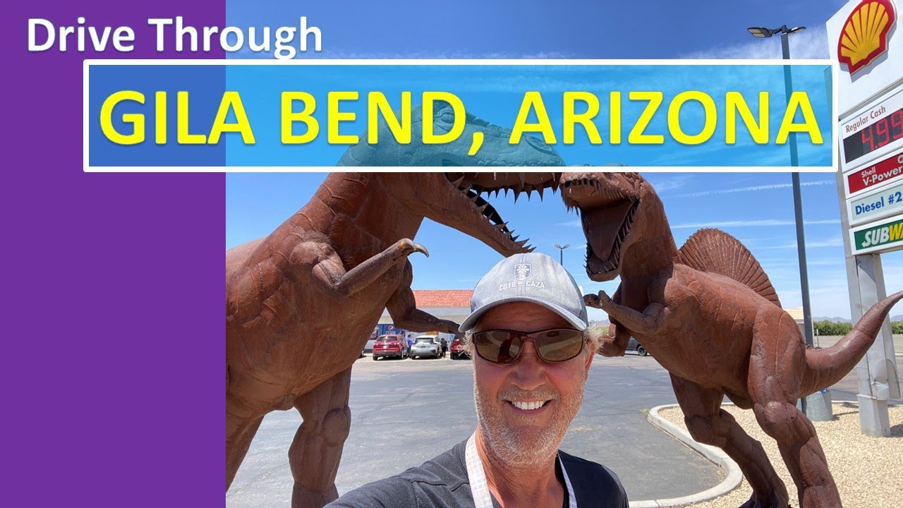 Gila Bend drive through Pima Street, Arizona; quick little frontage road drive