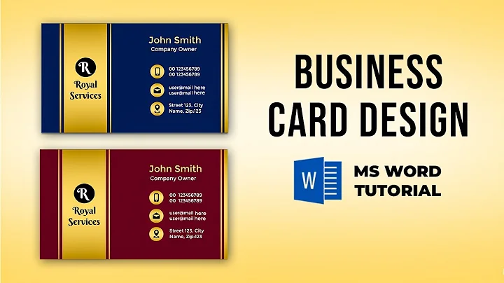 How to make Business Card Design in MS Word | Visiting Card Design in Microsoft Word
