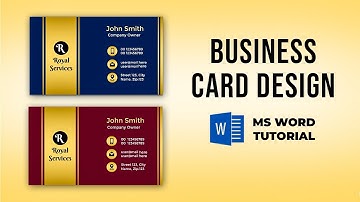 How to make Business Card Design in MS Word | Visiting Card Design in Microsoft Word